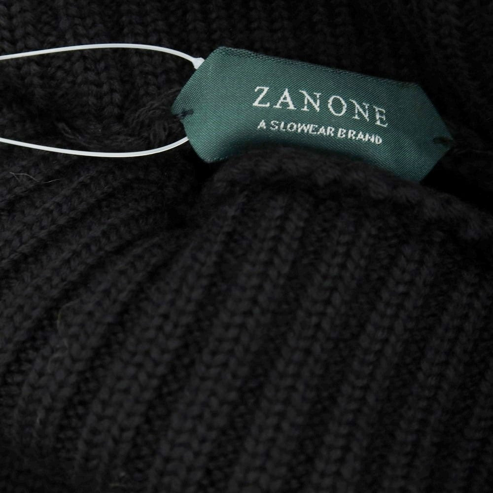 【中古】ザノーネ ZANONE ミドルゲージ ウール タートルネック プルオーバーニット ブラック【 48 】【 状態ランクB 】【 メンズ 】