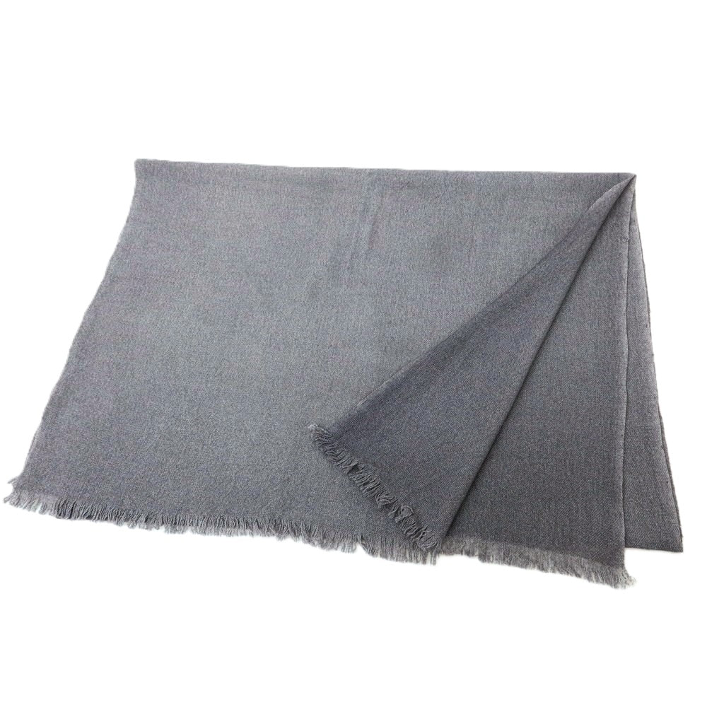 【中古】ザニエリ zanieri カシミヤ 大判 ストール グレー【 状態ランクA 】【 メンズ 】