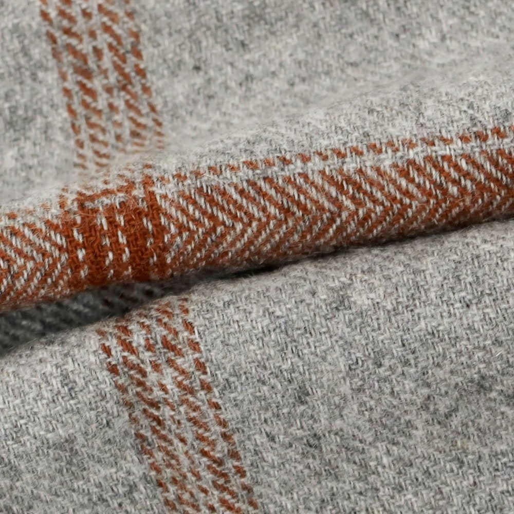 【中古】ドレイクス DRAKES カシミヤ チェック ストール グレーxブラウン【 状態ランクA 】【 メンズ 】