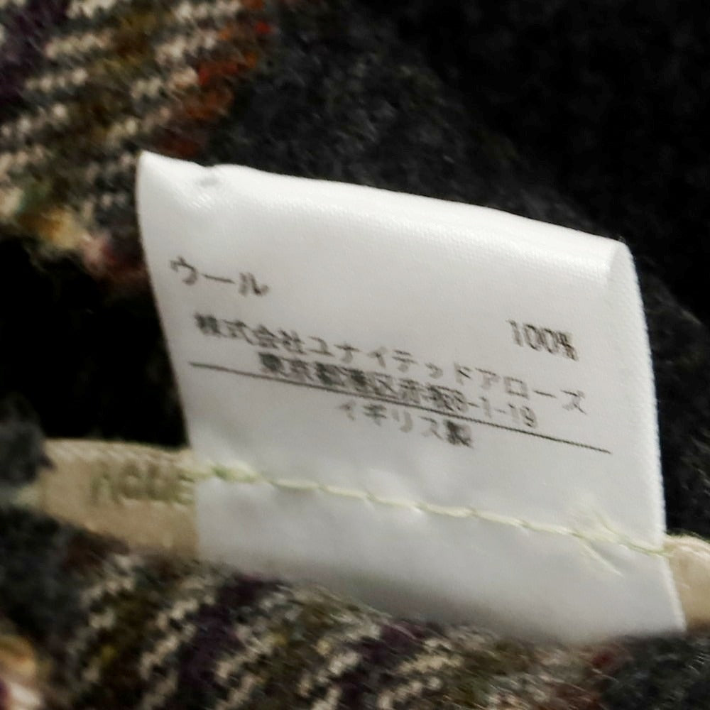 【中古】ジョシュアエリス Joshua Ellis ウール チェック マフラー ブラック系xベージュ【 状態ランクA 】【 メンズ 】