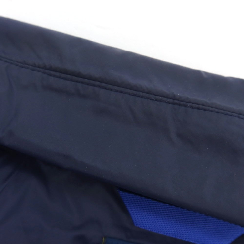 【中古】ポロゴルフ POLO GOLF ナイロン スタンドカラー ジップアップ 中綿ベスト ブルーxネイビー【 M 】【 状態ランクC 】【 メンズ 】