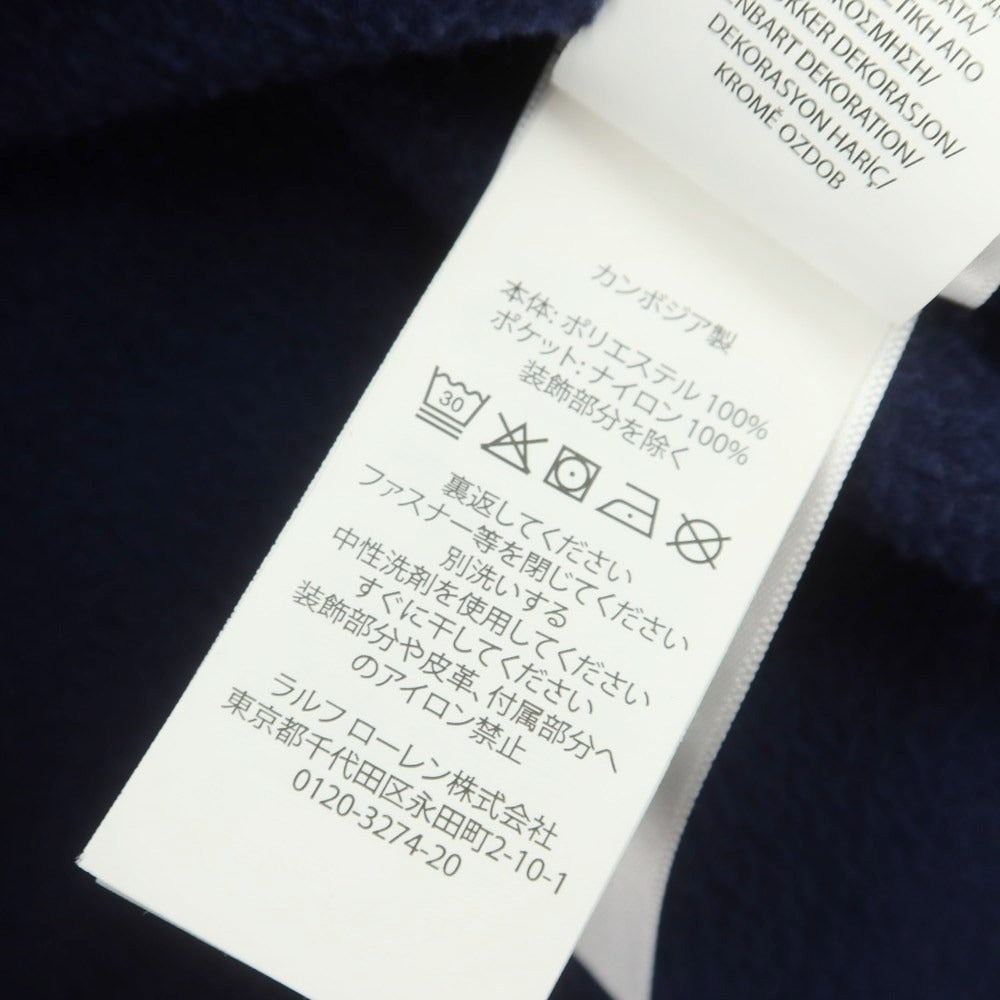 【中古】ポロ ラルフローレン Polo Ralph Lauren ポリエステル プルオーバー フリースジャケット オレンジxネイビー【 M 】【 状態ランクB 】【 メンズ 】