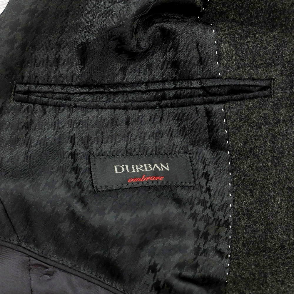 【中古】ダーバン D’URBAN カシミヤ ステンカラーコート チャコール系【 LL 】【 状態ランクC 】【 メンズ 】