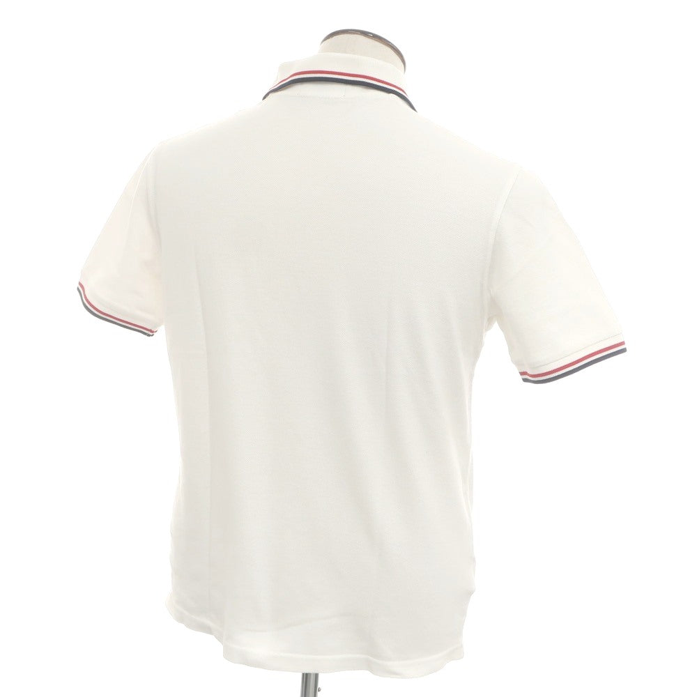 【中古】フレッドペリー FRED PERRY コットン 鹿の子 半袖ポロシャツ ホワイト【 40 】【 状態ランクB 】【 メンズ 】