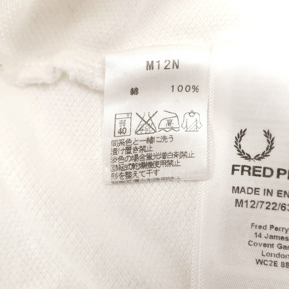 【中古】フレッドペリー FRED PERRY コットン 鹿の子 半袖ポロシャツ ホワイト【 40 】【 状態ランクB 】【 メンズ 】