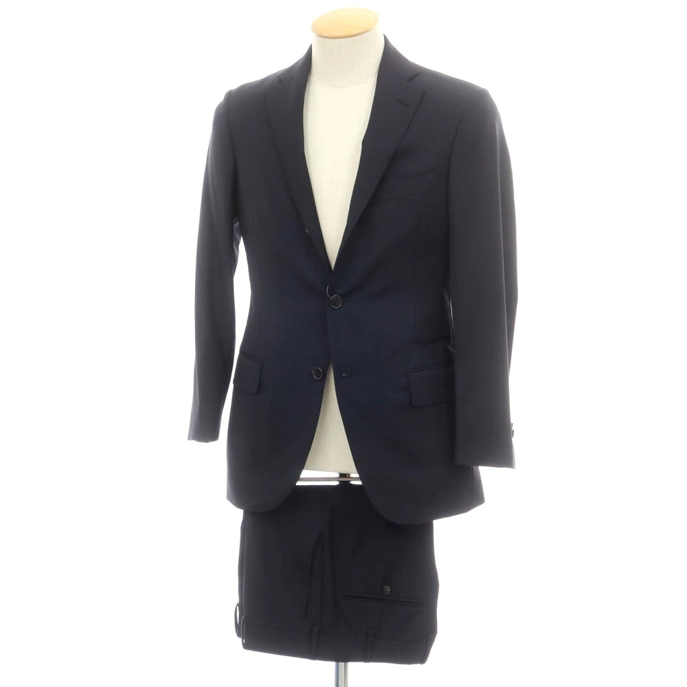 【中古】ベルベスト Belvest ウール 3つボタンスーツ ダークネイビー【 42 】【 状態ランクB 】【 メンズ 】