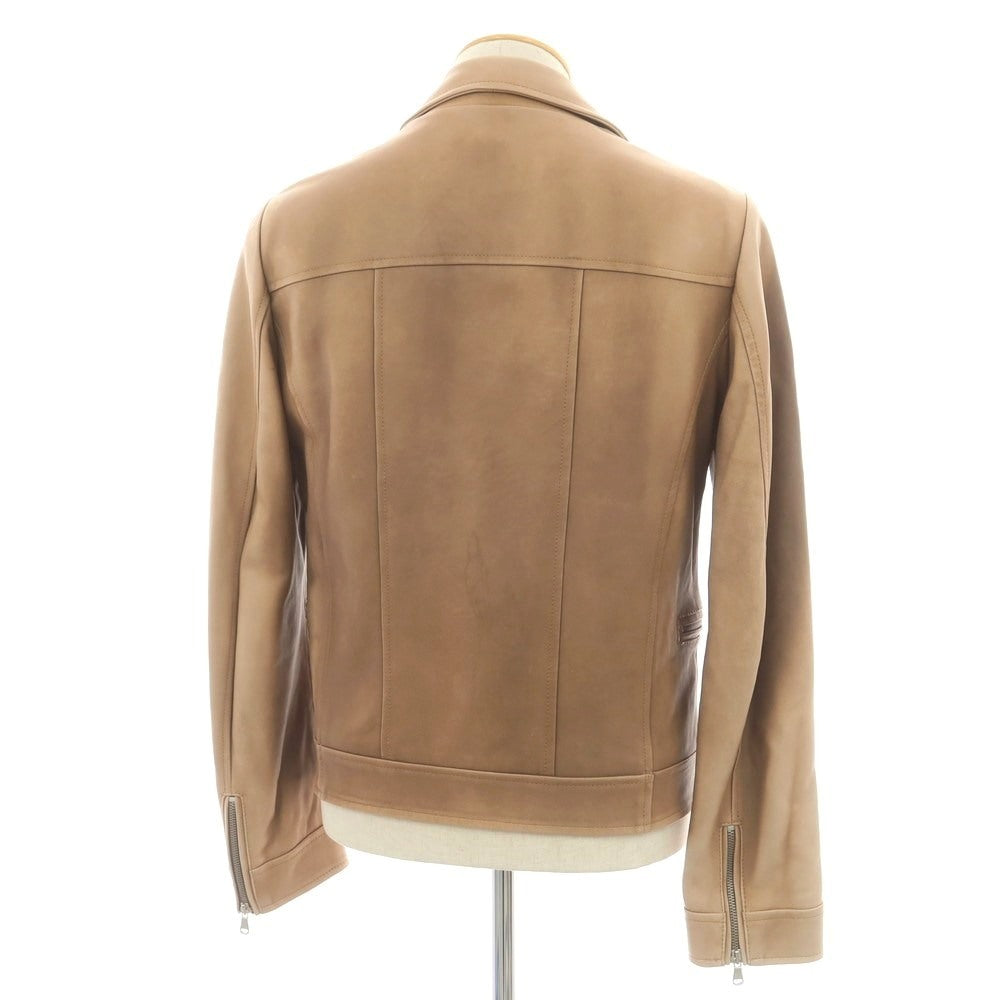 【中古】ラディーチェ Radice ラムレザー ダブルジップ ライダースジャケット ブラウン【 48 】【 状態ランクD 】【 メンズ 】