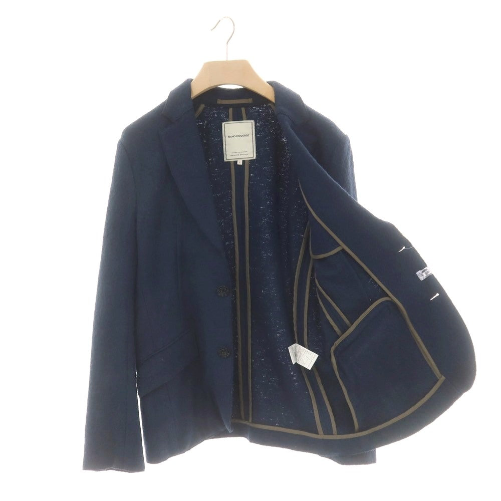 【中古】ナノユニバース nano universe アクリルウール 3B カジュアルジャケット ネイビー【 L 】【 状態ランクB 】【 メンズ 】