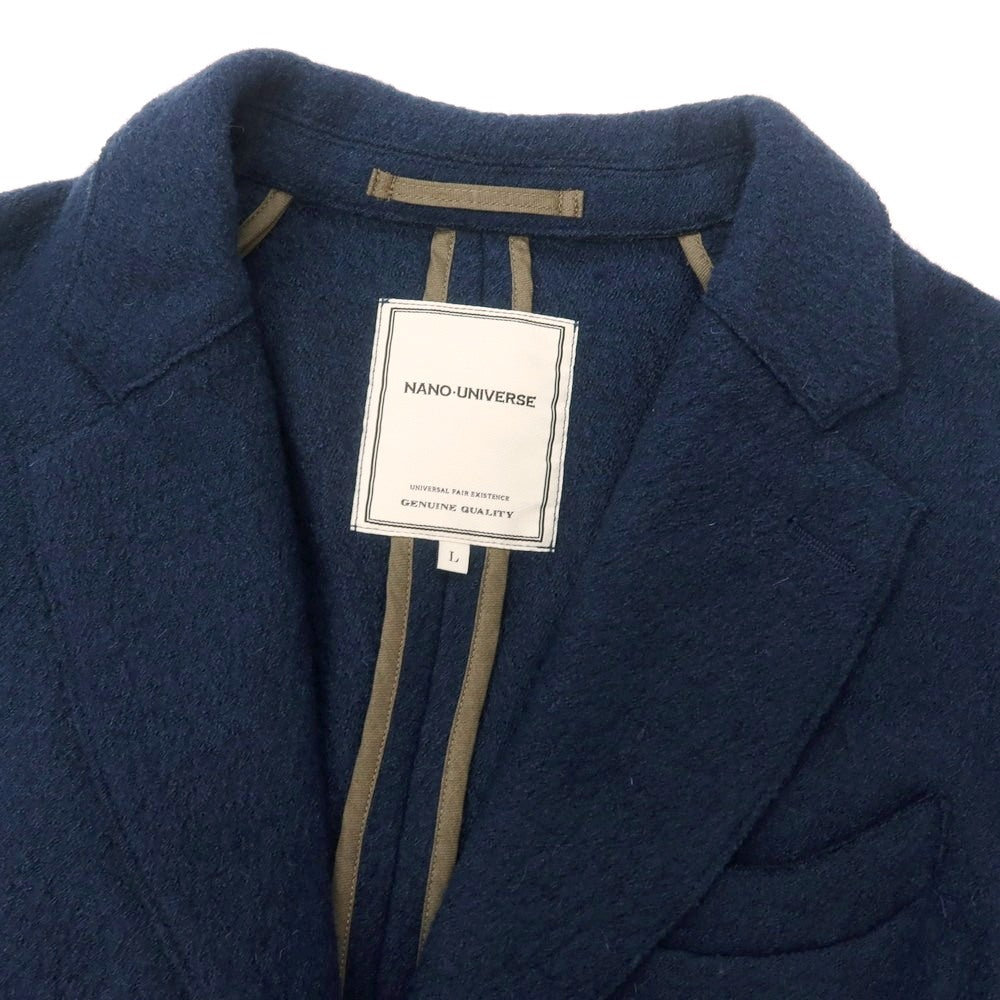 【中古】ナノユニバース nano universe アクリルウール 3B カジュアルジャケット ネイビー【 L 】【 状態ランクB 】【 メンズ 】