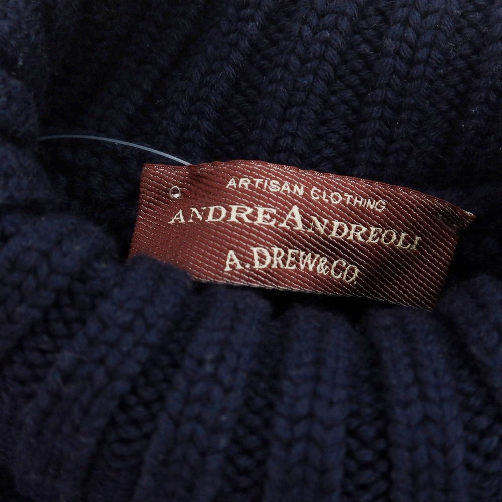 【中古】ドリューアンドコー DREW&CO ローゲージ ウール タートルネック プルオーバーニット ネイビー【 S 】【 状態ランクB 】【 メンズ 】