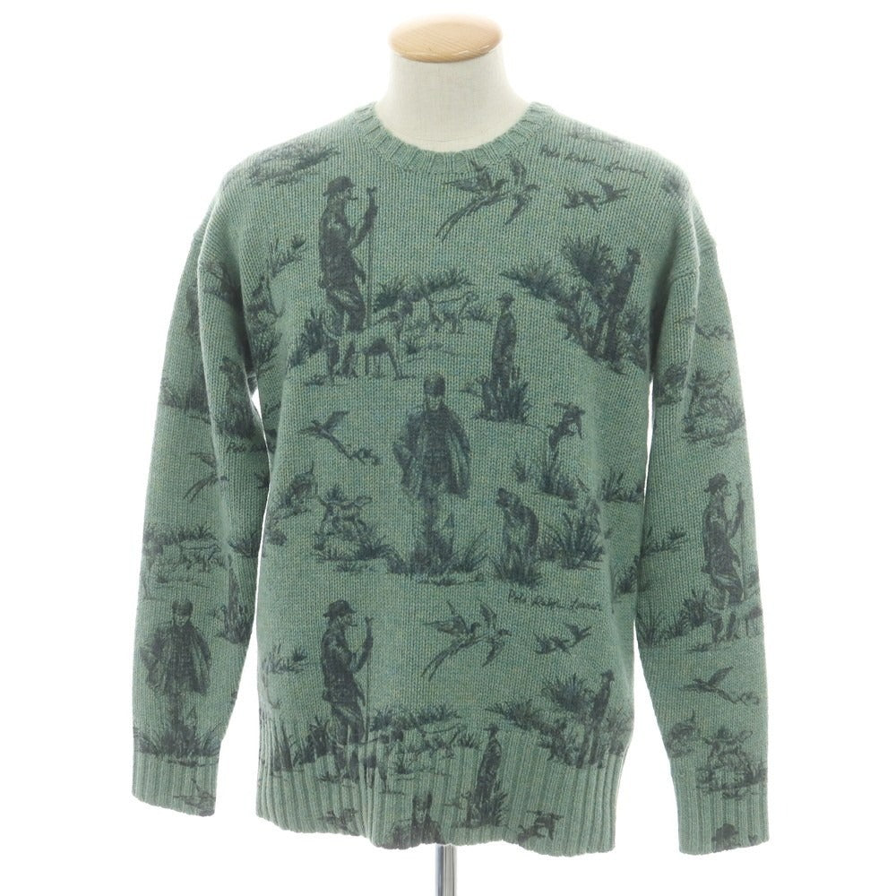 【中古】【未使用】ポロ ラルフローレン Polo Ralph Lauren ミドルゲージ ウール クルーネック プルオーバーニット グリーン【 XS 】【 状態ランクS 】【 メンズ 】