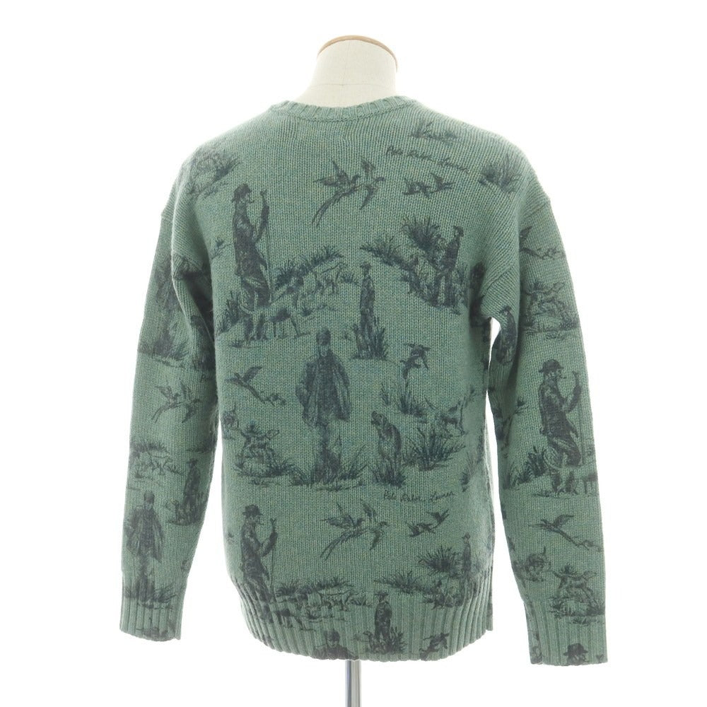 【中古】【未使用】ポロ ラルフローレン Polo Ralph Lauren ミドルゲージ ウール クルーネック プルオーバーニット グリーン【 XS 】【 状態ランクS 】【 メンズ 】