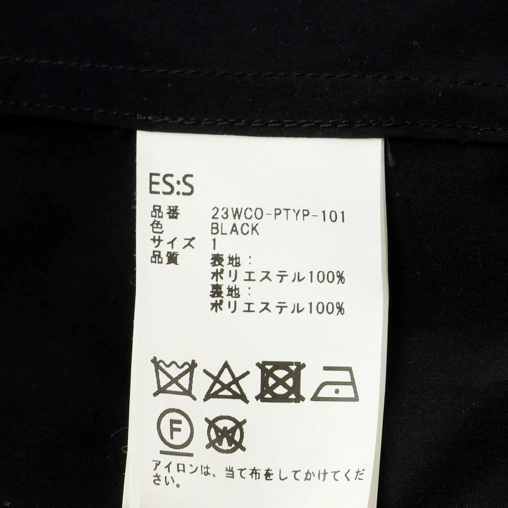 【中古】エス S ポリエステル トレンチコート ブラック【 1 】【 状態ランクC 】【 メンズ 】