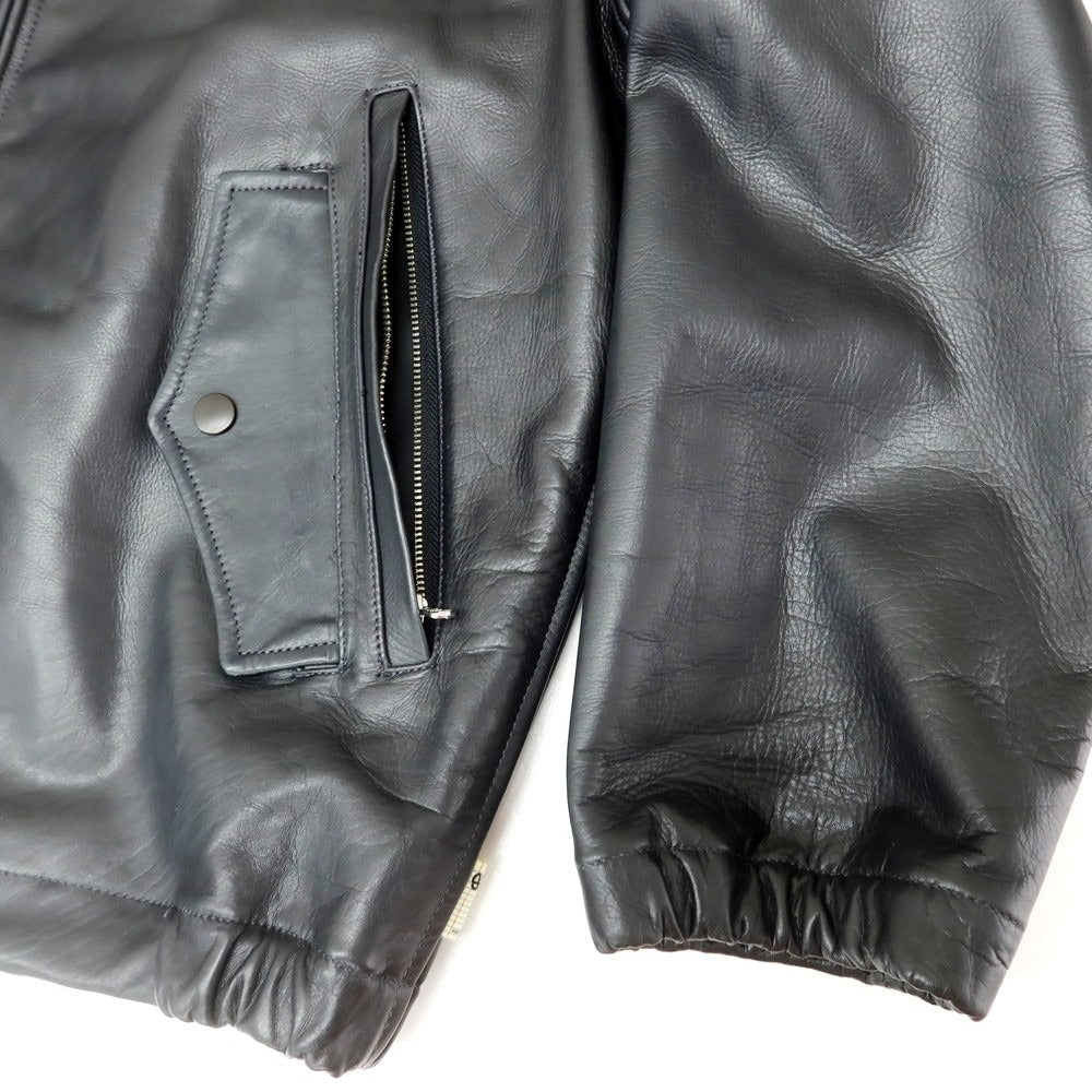 【中古】エスエスズィー SSZ 2024年秋冬 レザーブルゾン ダークネイビー【 M 】【 状態ランクB 】【 メンズ 】