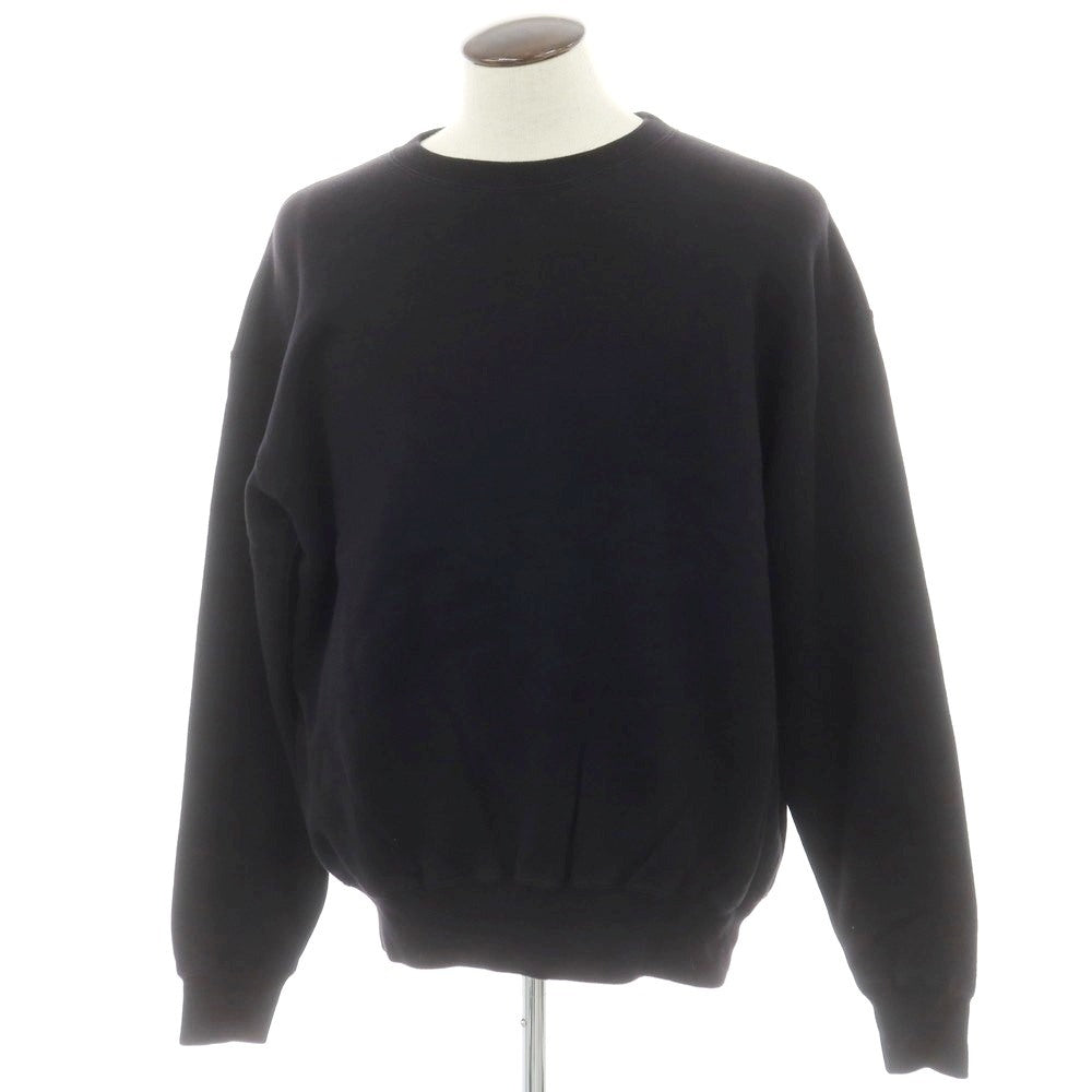 【中古】オーラリー AURALEE 2023年秋冬 コットン クルーネック スウェット ブラック【 4 】【 状態ランクB 】【 メンズ 】