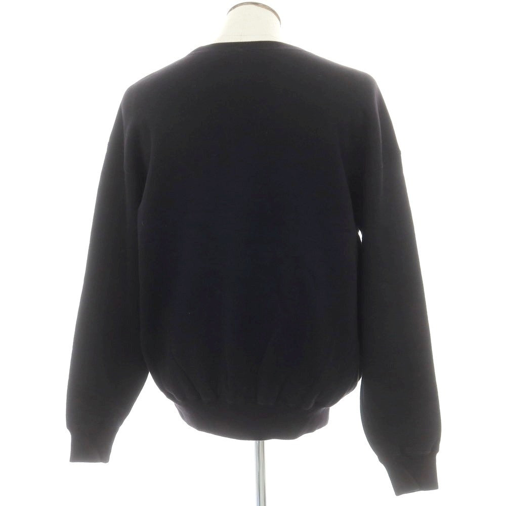【中古】オーラリー AURALEE 2023年秋冬 コットン クルーネック スウェット ブラック【 4 】【 状態ランクB 】【 メンズ 】