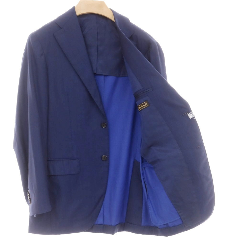 【中古】ブリッラ ペル イル グスト Brilla per il gusto ウールシルク 3つボタンスーツ ネイビーブルー【 50 】【 状態ランクB 】【 メンズ 】
