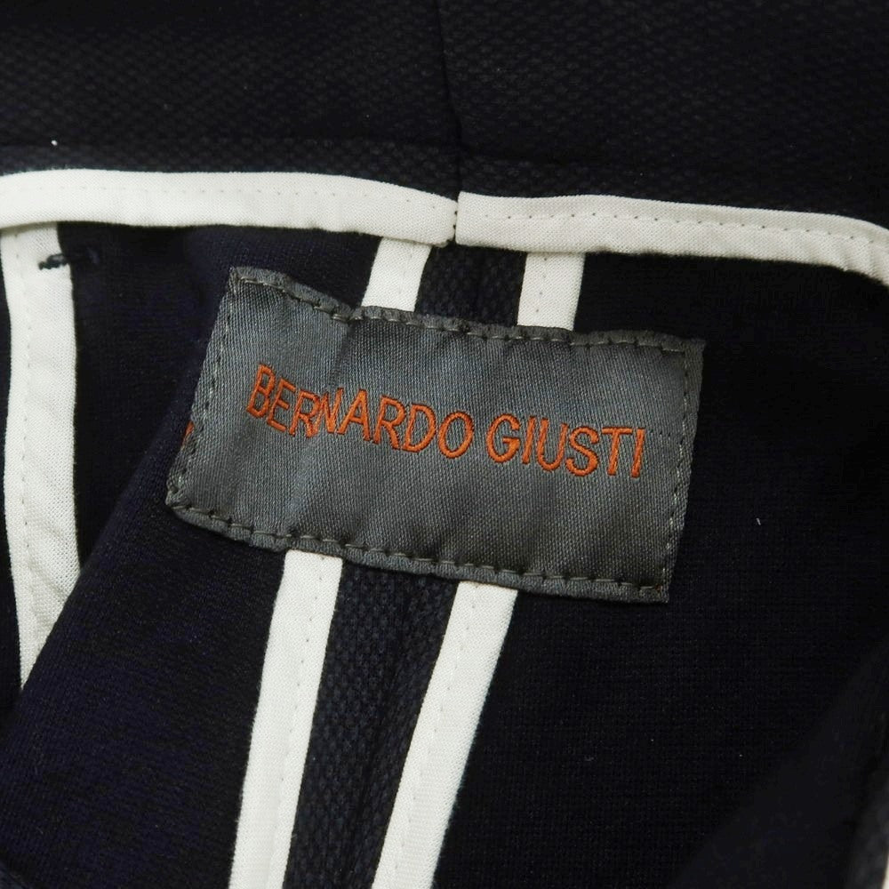 【中古】ベルナルド ジュスティ BERNARDO GIUSTI レーヨンナイロン ジャージー イージースラックスパンツ ネイビー【 50 】【 状態ランクD 】【 メンズ 】