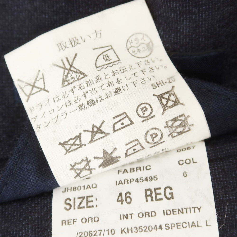 【中古】ラルディーニ LARDINI ウール 3つボタンスーツ ネイビー【 46 】【 状態ランクB 】【 メンズ 】