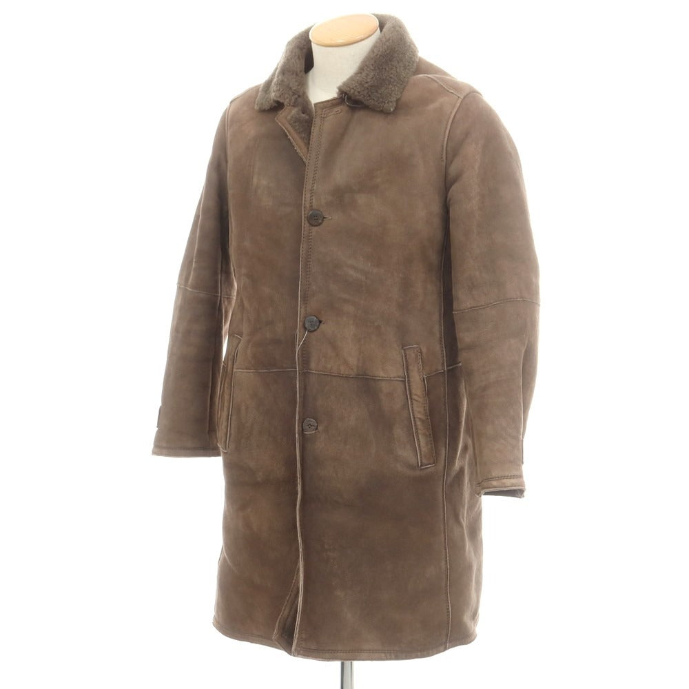 【中古】ジモス GMS-75 GIMO’S ムートン コート ブラウン【 表記なし(XS) 】【 状態ランクD 】【 メンズ 】