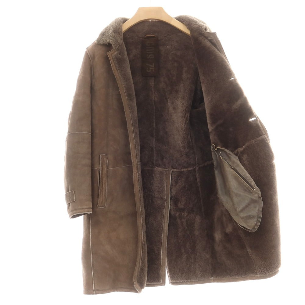 【中古】ジモス GMS-75 GIMO’S ムートン コート ブラウン【 表記なし(XS) 】【 状態ランクD 】【 メンズ 】