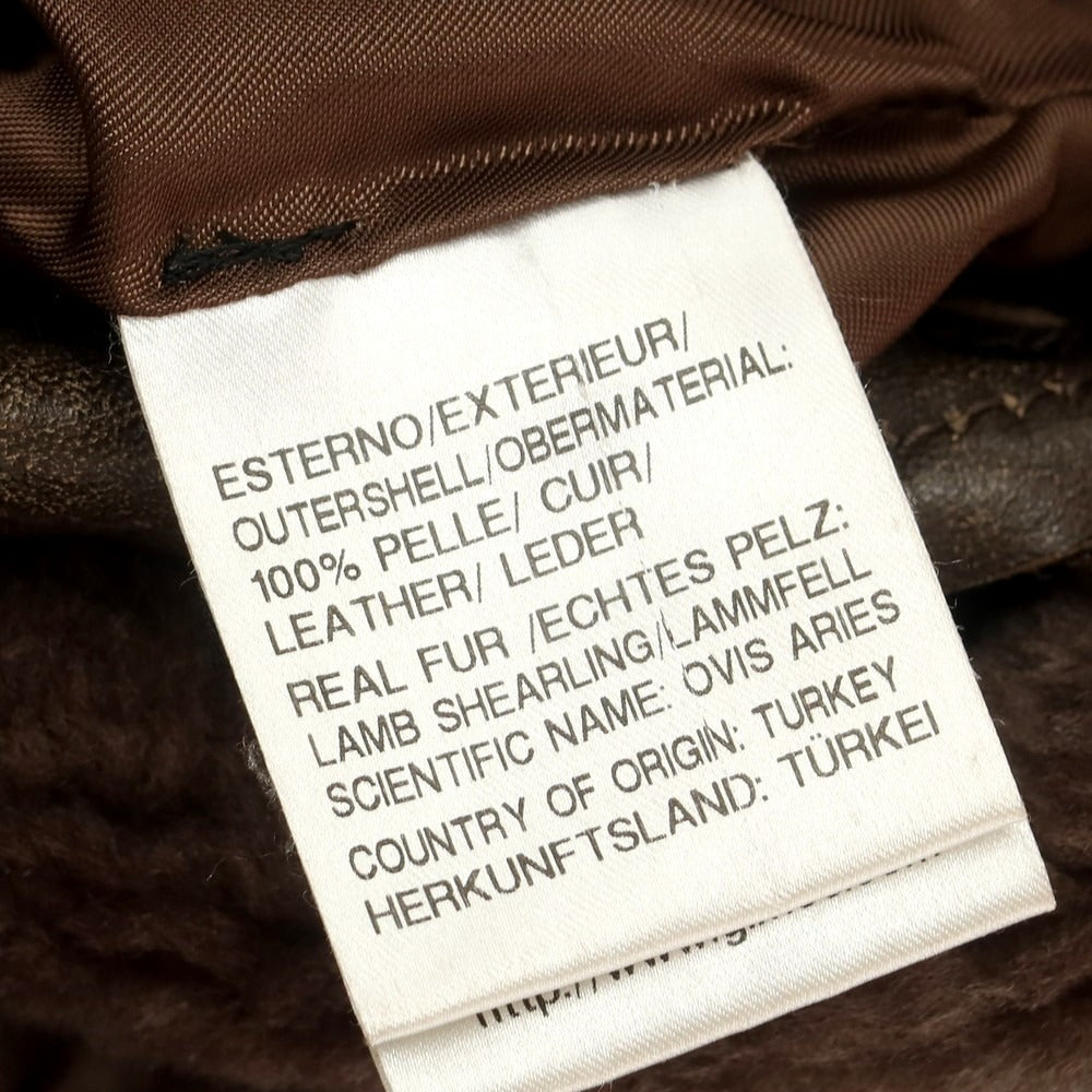 【中古】ジモス GMS-75 GIMO’S ムートン コート ブラウン【 表記なし(XS) 】【 状態ランクD 】【 メンズ 】