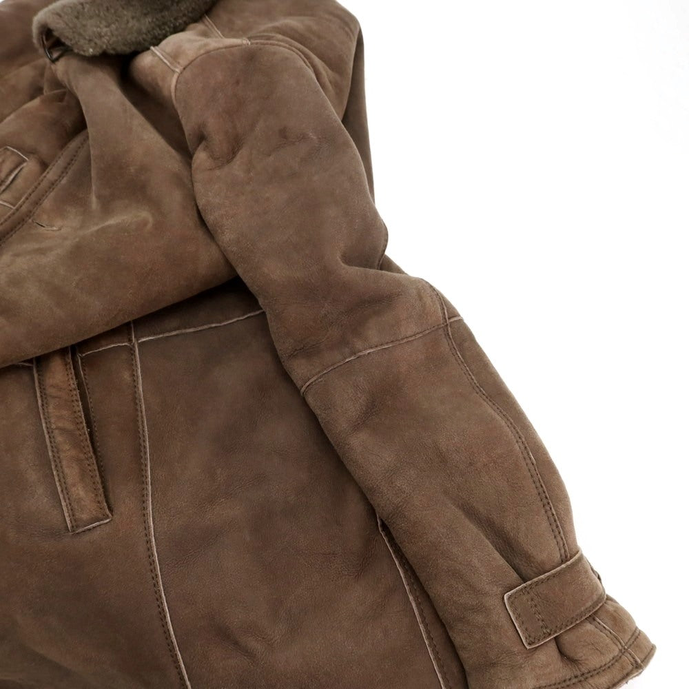 【中古】ジモス GMS-75 GIMO’S ムートン コート ブラウン【 表記なし(XS) 】【 状態ランクD 】【 メンズ 】