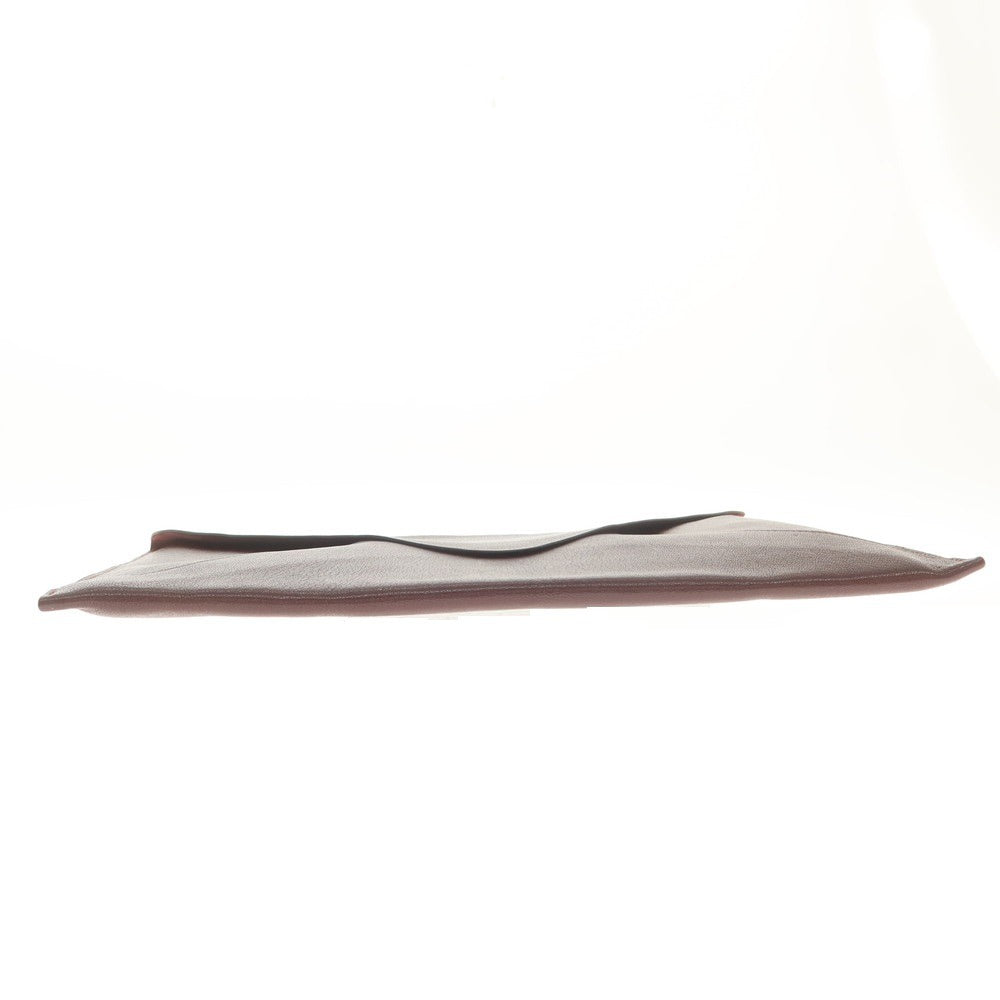 【中古】エルメス HERMES MAISON HERMES TOKYO 2001 シェーブル クラッチバッグ ルージュアッシュ【 状態ランクC 】【 メンズ 】