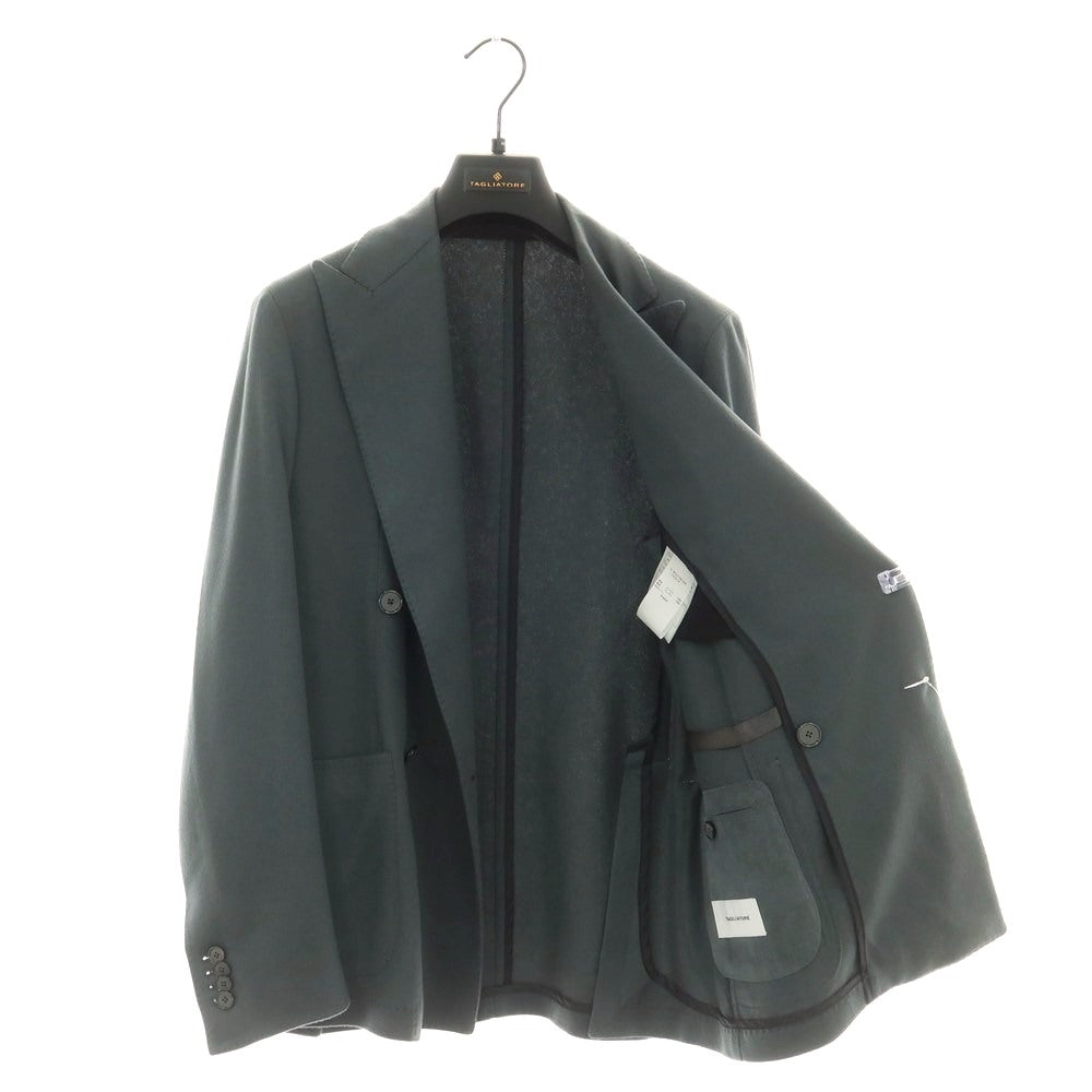 【中古】タリアトーレ TAGLIATORE カシミヤ ダブル 4B テーラードジャケット グレー系【 44 】【 状態ランクA 】【 メンズ 】