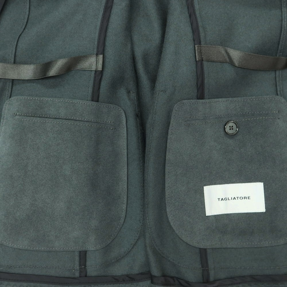 【中古】タリアトーレ TAGLIATORE カシミヤ ダブル 4B テーラードジャケット グレー系【 44 】【 状態ランクA 】【 メンズ 】