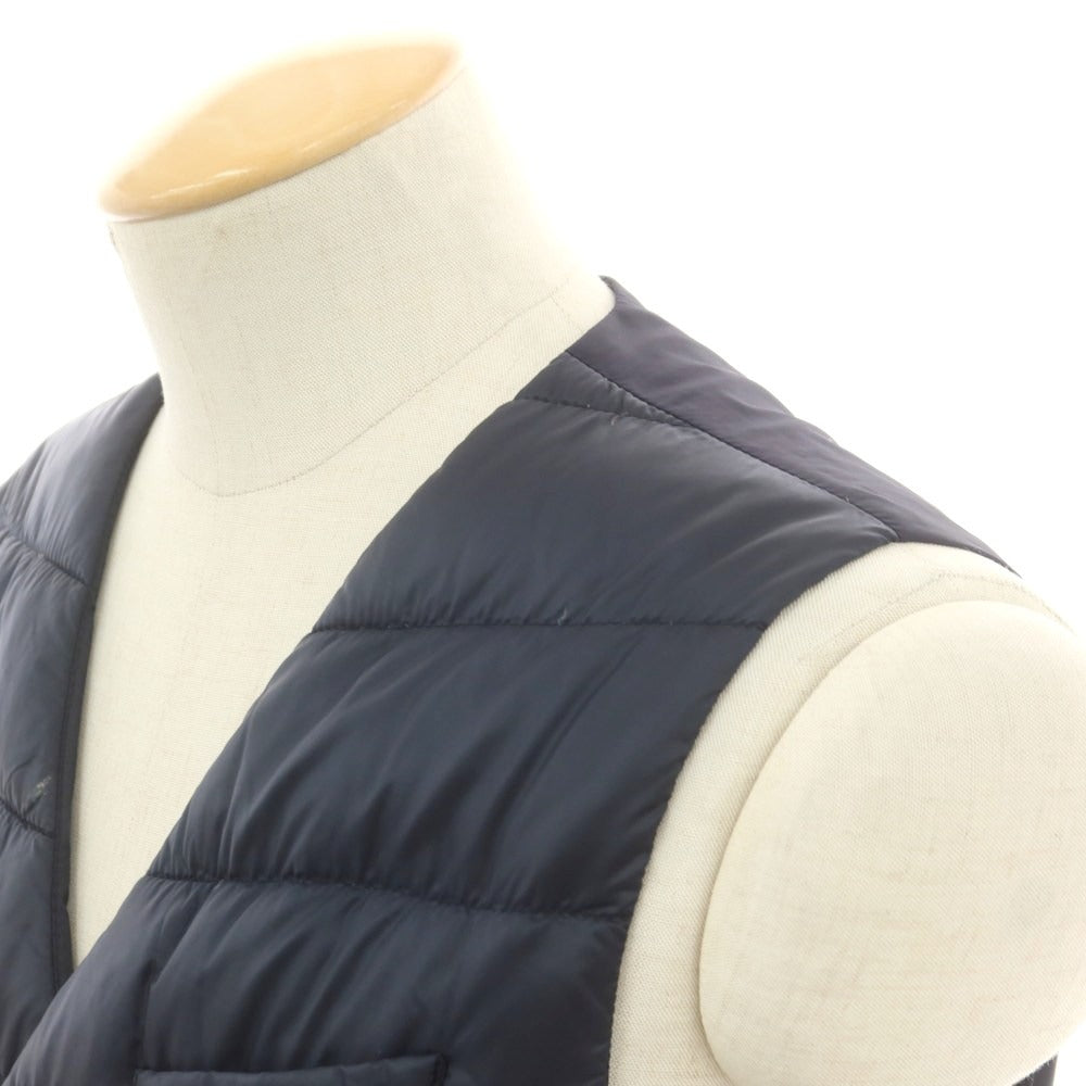 【中古】ヘルノ Herno ナイロン ジレ型 ダウンベスト ネイビー【 44 】【 状態ランクB 】【 メンズ 】