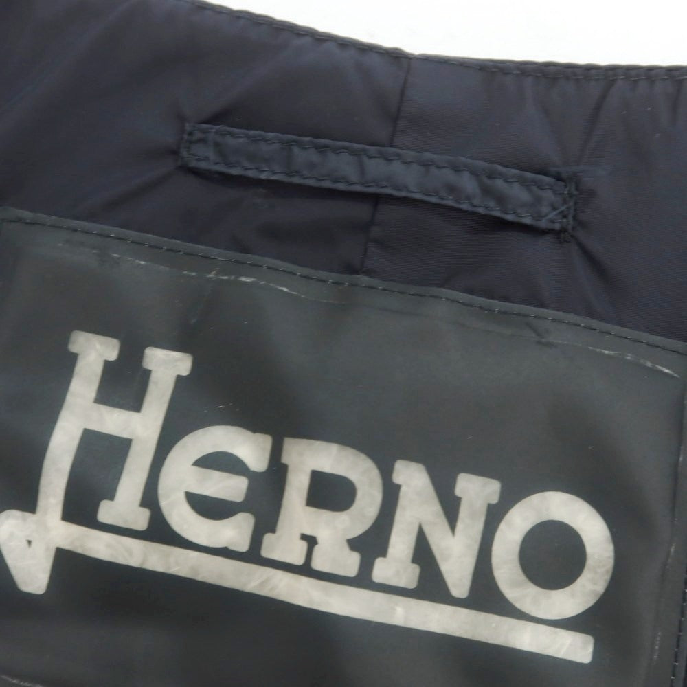 【中古】ヘルノ Herno ナイロン ジレ型 ダウンベスト ネイビー【 44 】【 状態ランクB 】【 メンズ 】