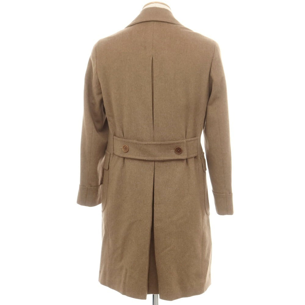 【中古】デペトリロ DE PETRILLO ウール ダブルブレストポロコート ブラウンベージュ系【 44 】【 状態ランクA 】【 メンズ 】