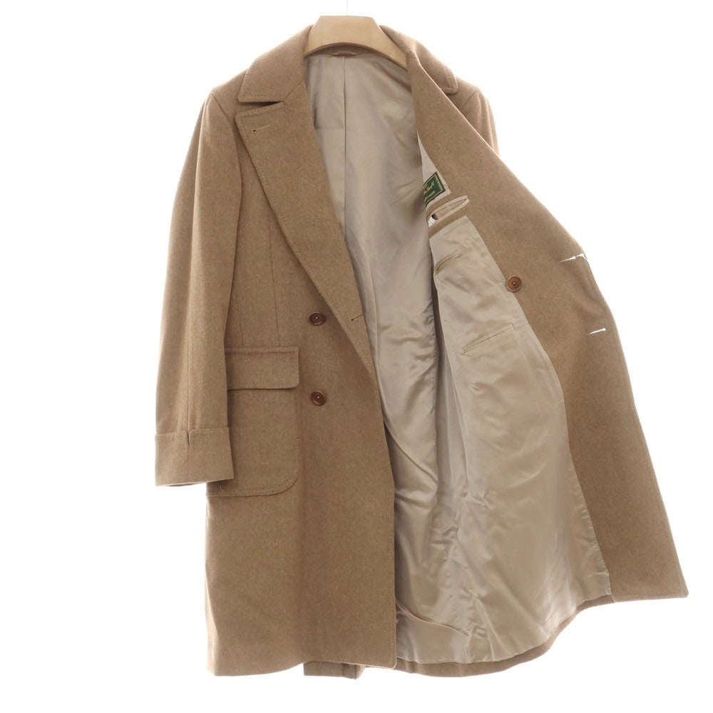 【中古】デペトリロ DE PETRILLO ウール ダブルブレストポロコート ブラウンベージュ系【 44 】【 状態ランクA 】【 メンズ 】