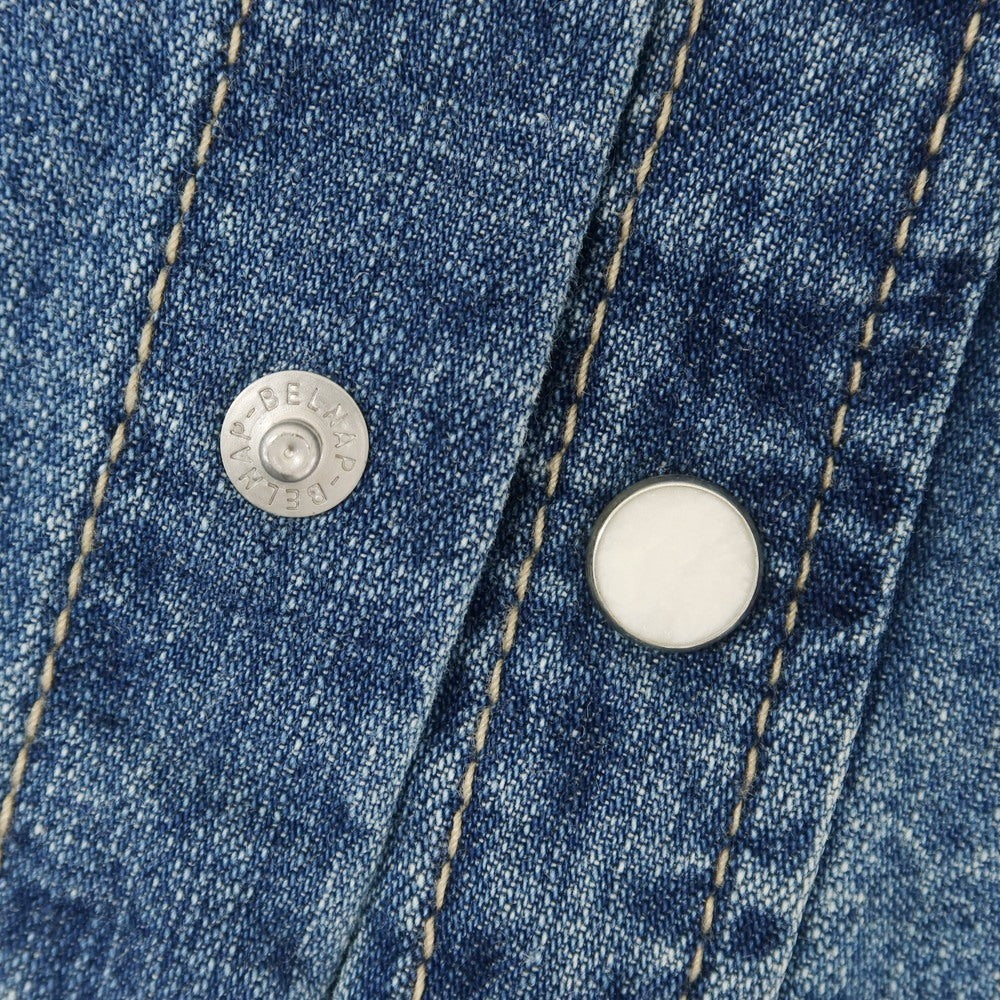 【中古】ナノユニバース nano universe コットン ウエスタンシャツ ブルー【 M 】【 状態ランクB 】【 メンズ 】