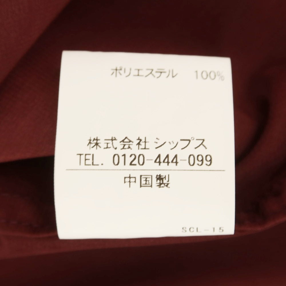 【中古】シップス SHIPS ポリエステル オープンカラー 半袖シャツ ボルドー【 M 】【 状態ランクB 】【 メンズ 】