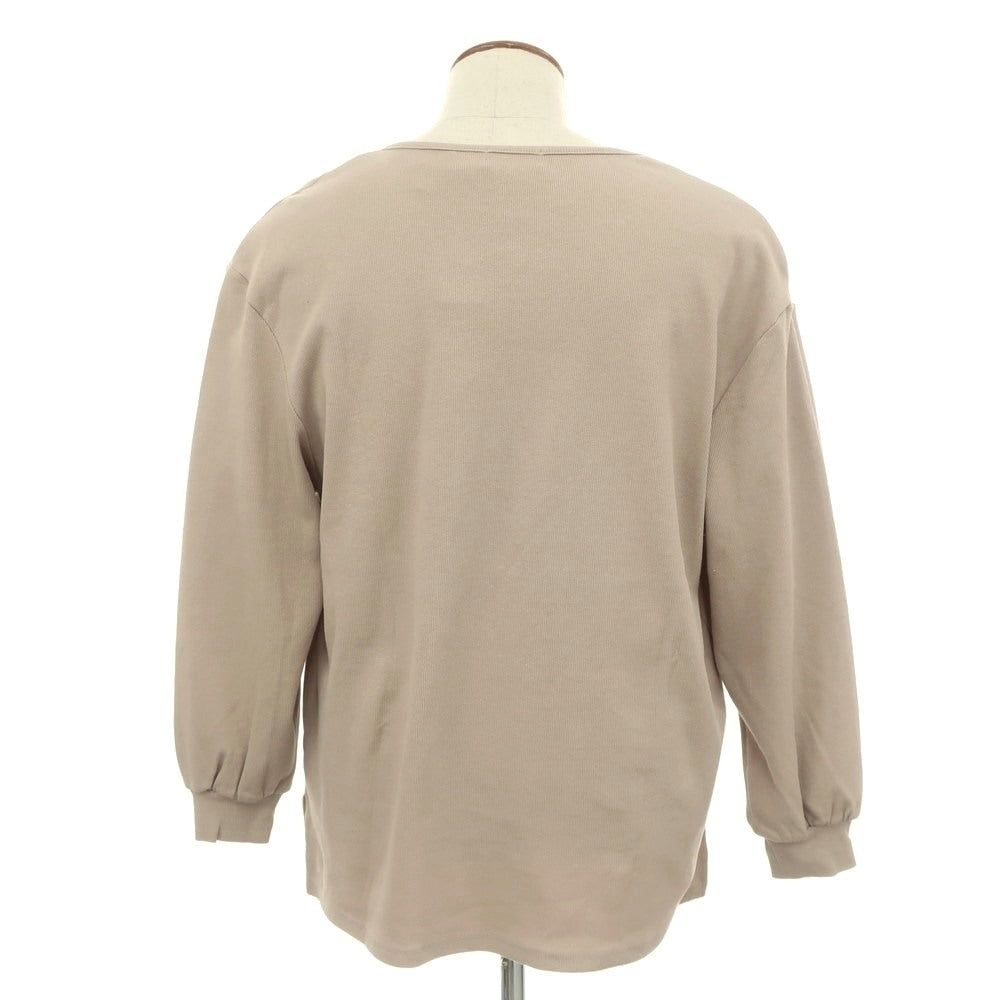 【中古】スリーピースリーピー SLEEPY SLEEPY ストレッチ コットン ヘンリーネック 長袖Tシャツ サンドベージュ系【 ONE SIZE 】【 状態ランクA 】【 メンズ 】