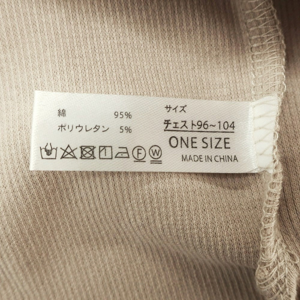 【中古】スリーピースリーピー SLEEPY SLEEPY ストレッチ コットン ヘンリーネック 長袖Tシャツ サンドベージュ系【 ONE SIZE 】【 状態ランクA 】【 メンズ 】