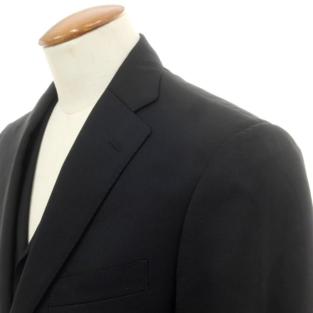 【中古】バーバリーブラックレーベル BURBERRY BLACK LABEL ウール スリーピース 3つボタンスーツ ブラック【 38 】【 状態ランクC 】【 メンズ 】