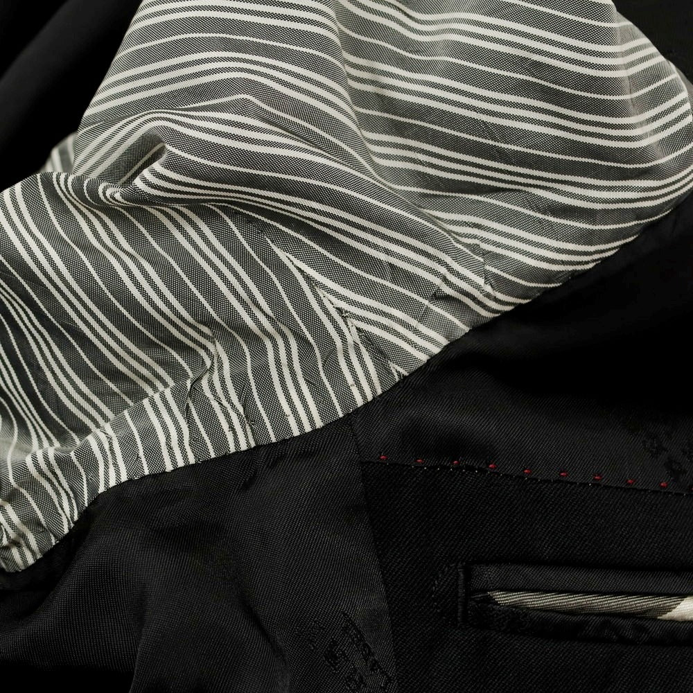 【中古】バーバリーブラックレーベル BURBERRY BLACK LABEL ウール スリーピース 3つボタンスーツ ブラック【 38 】【 状態ランクC 】【 メンズ 】