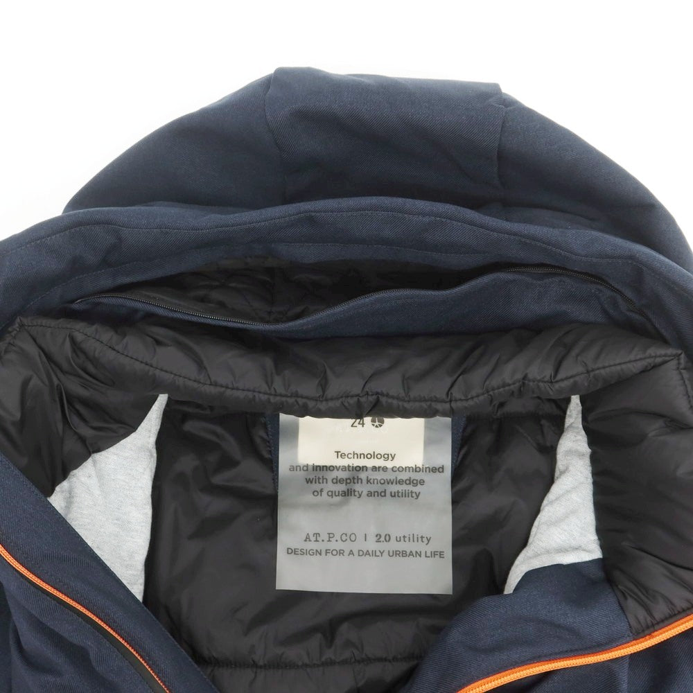 【中古】アティピコ AT.P.CO ポリエステル ダブルジップ 中綿ブルゾン ネイビー【 L 】【 状態ランクA 】【 メンズ 】