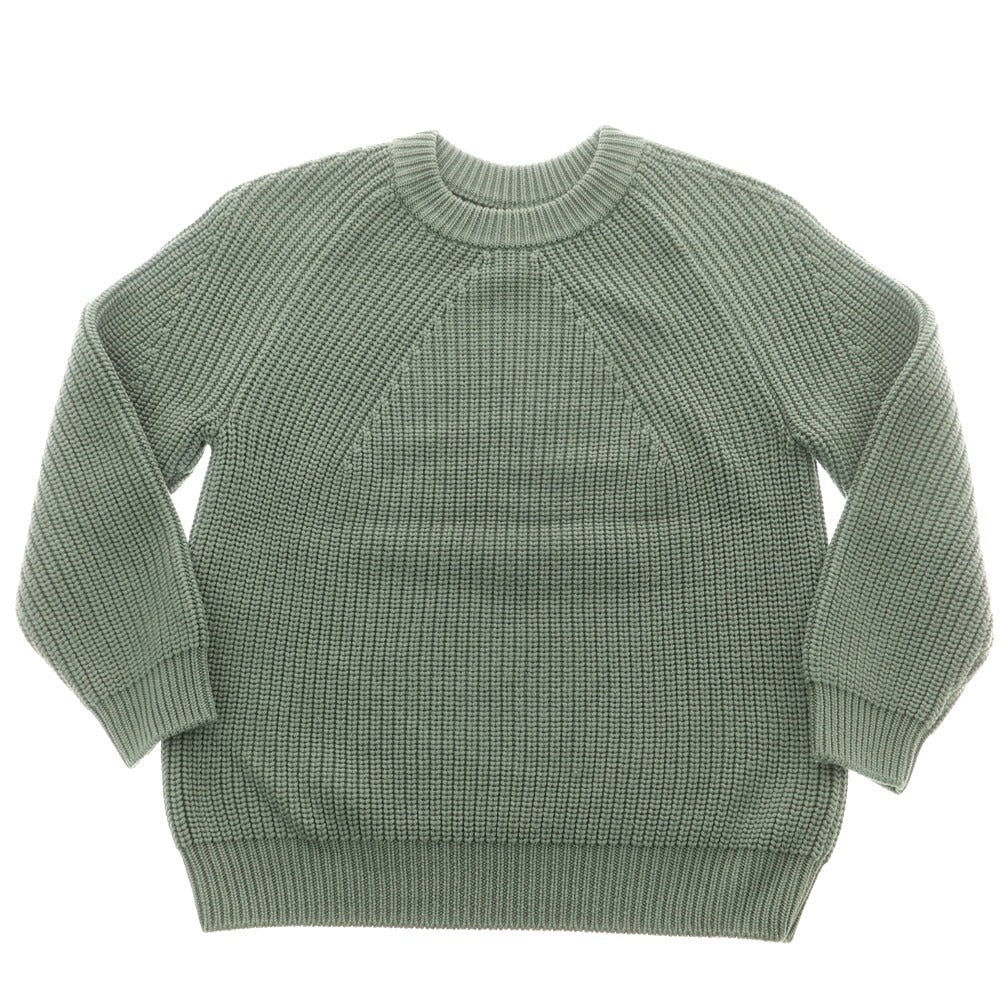 【中古】バトナー BATONER ウール クルーネック プルオーバーニット スモーキーグリーン【 1 】【 状態ランクB 】【 メンズ 】