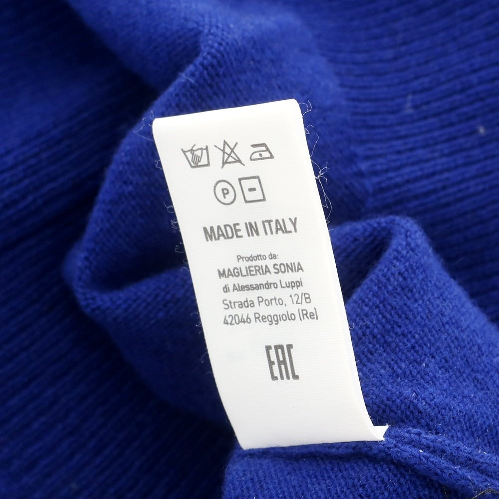 【中古】アレッサンドロルッピ Alessandro Luppi ウールカシミヤ モックネック プルオーバーニット ブルー【 50 】【 状態ランクB 】【 メンズ 】