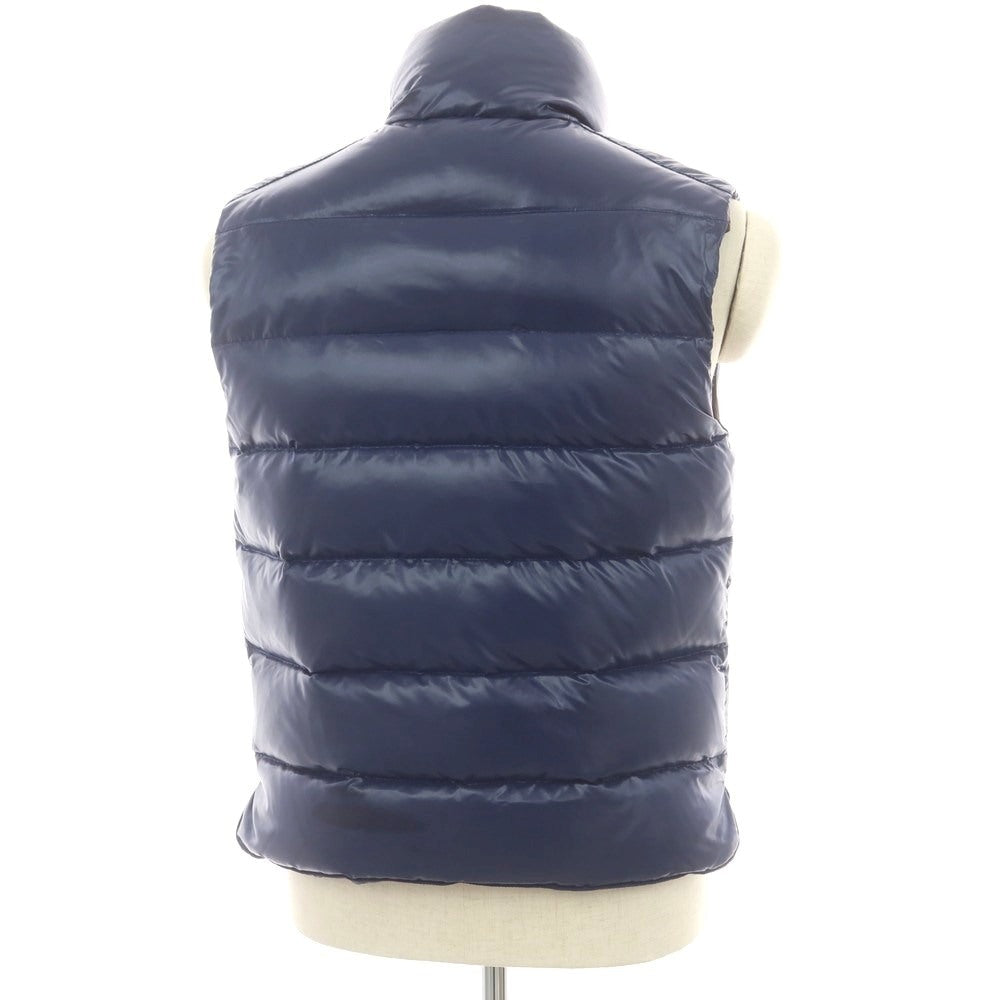 【中古】モンクレール MONCLER ナイロン スタンドカラー ダウンベスト ネイビー【 状態ランクB 】【 メンズ 】
