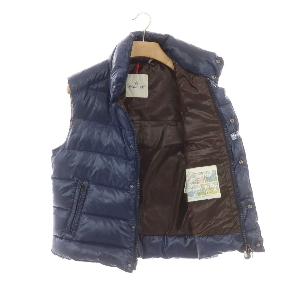 【中古】モンクレール MONCLER ナイロン スタンドカラー ダウンベスト ネイビー【 状態ランクB 】【 メンズ 】