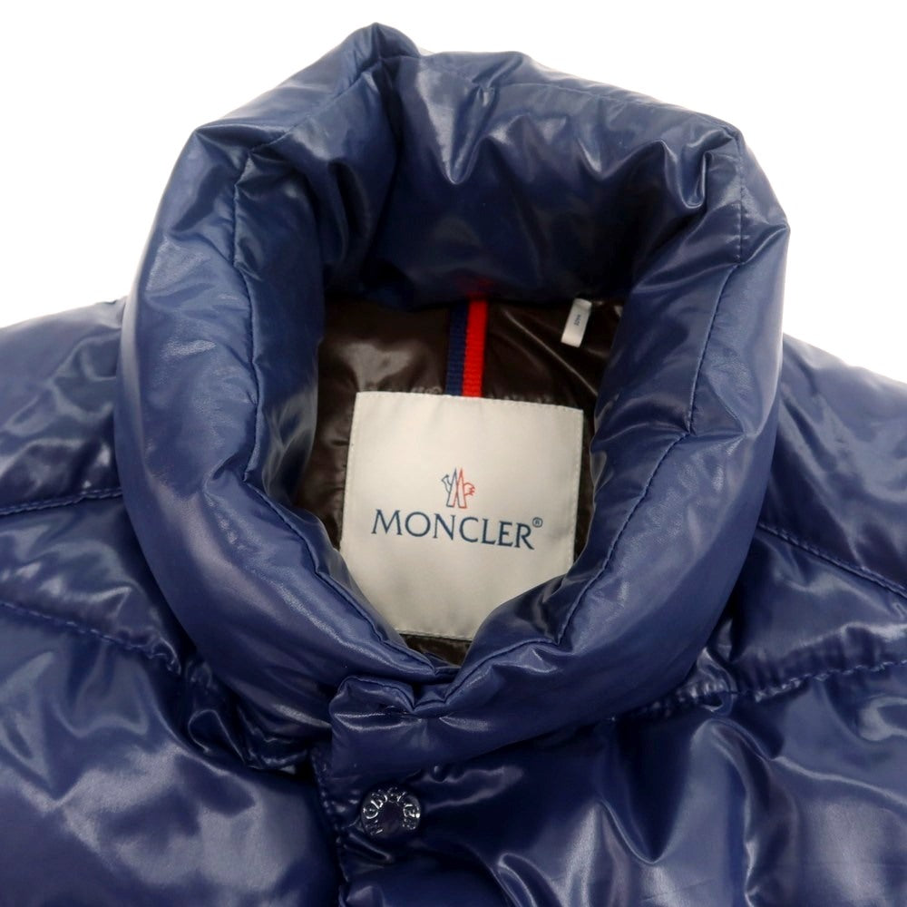【中古】モンクレール MONCLER ナイロン スタンドカラー ダウンベスト ネイビー【 状態ランクB 】【 メンズ 】