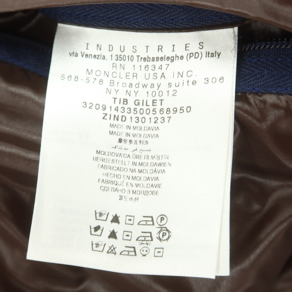 【中古】モンクレール MONCLER ナイロン スタンドカラー ダウンベスト ネイビー【 状態ランクB 】【 メンズ 】