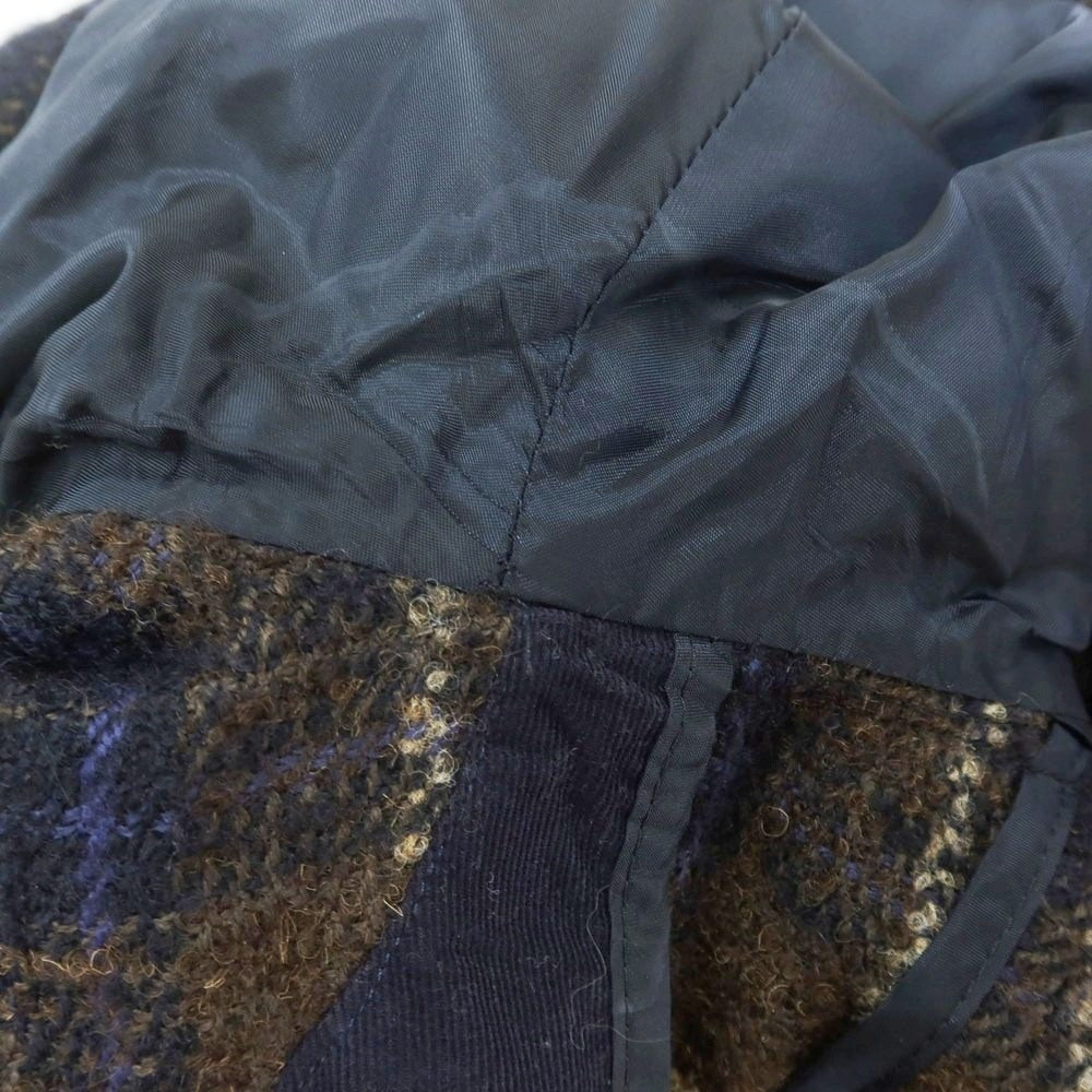 【中古】タリアトーレ TAGLIATORE ウールポリエステル チェック 2B カジュアルジャケット ブラウンxネイビー【 42 】【 状態ランクC 】【 メンズ 】