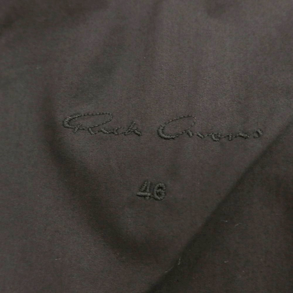 【中古】リックオウエンス Rick Owens レザー ジップアップ ライダースジャケット ブラック【 46 】【 状態ランクB 】【 メンズ 】