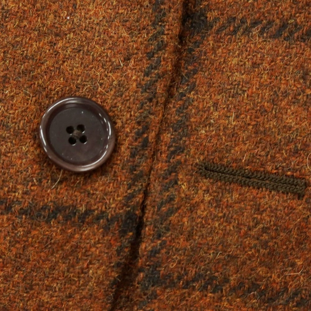 【中古】ティト アレグレット TITO ALLEGRETTO ウール ウィンドウペーンチェック 3B テーラードジャケット ブラウン【 48 】【 状態ランクA 】【 メンズ 】